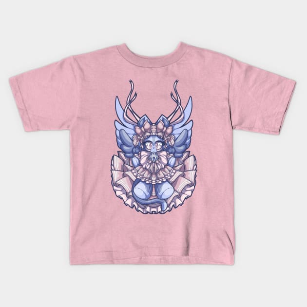 Angelic Kitty Plush Kids T-Shirt by pbarbalios